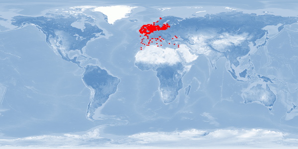 Distribution map: Scophthalmus maximus (Turbot)