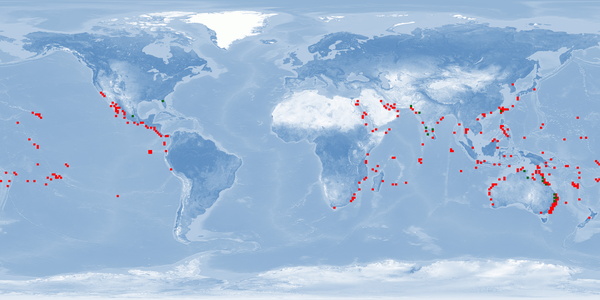 Distribution map: Chanos chanos (Milkfish)